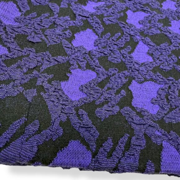 80's Japanese MICHI MOON for SANYO wool blend purple cropped blazer - Picture 13 of 16